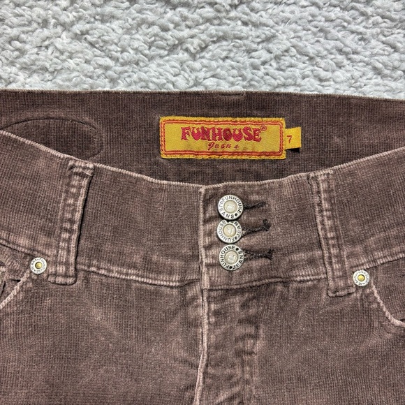 Funhouse Pants Womens 7 Corduroy Flare Bell Bottoms Hippie BOHO Festival Party - Picture 2 of 6